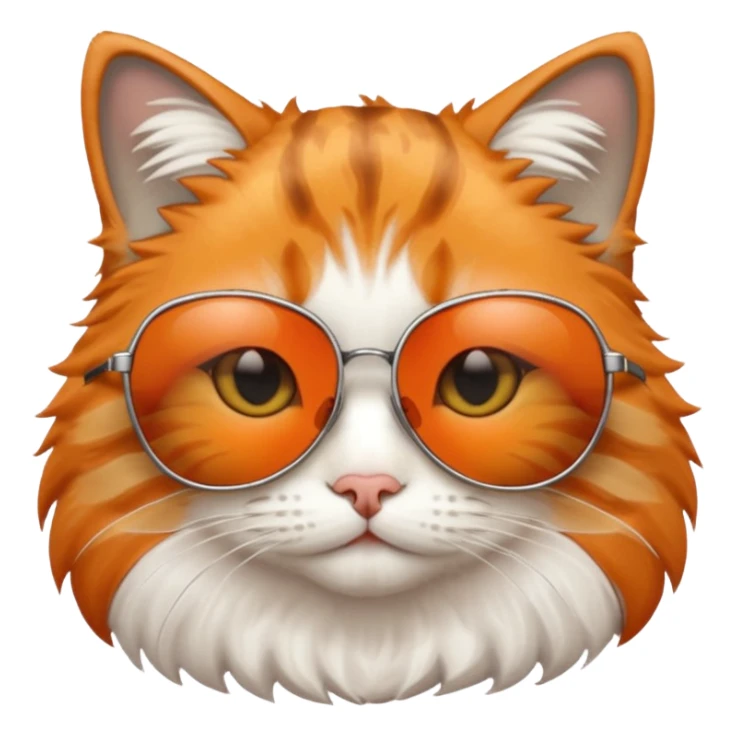 Cat wearing sunglasses sticker
