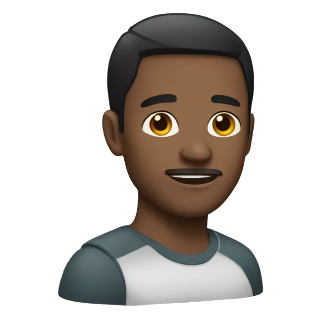 man with short straight dark hair sticker