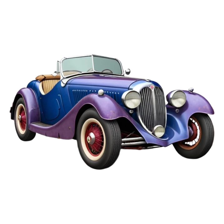 A very fast racing 1934 jaguar roadster rustic old antique rat hot rodded blueberry and cherry pearl mod  sticker