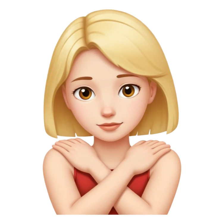 Girl with arms around neck sticker