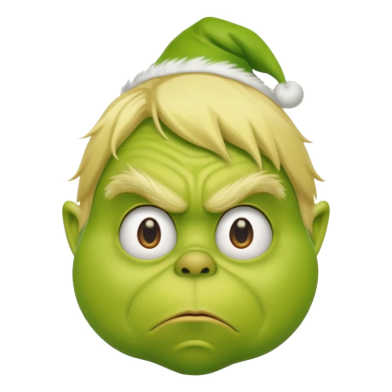Grinch with blonde hair sticker