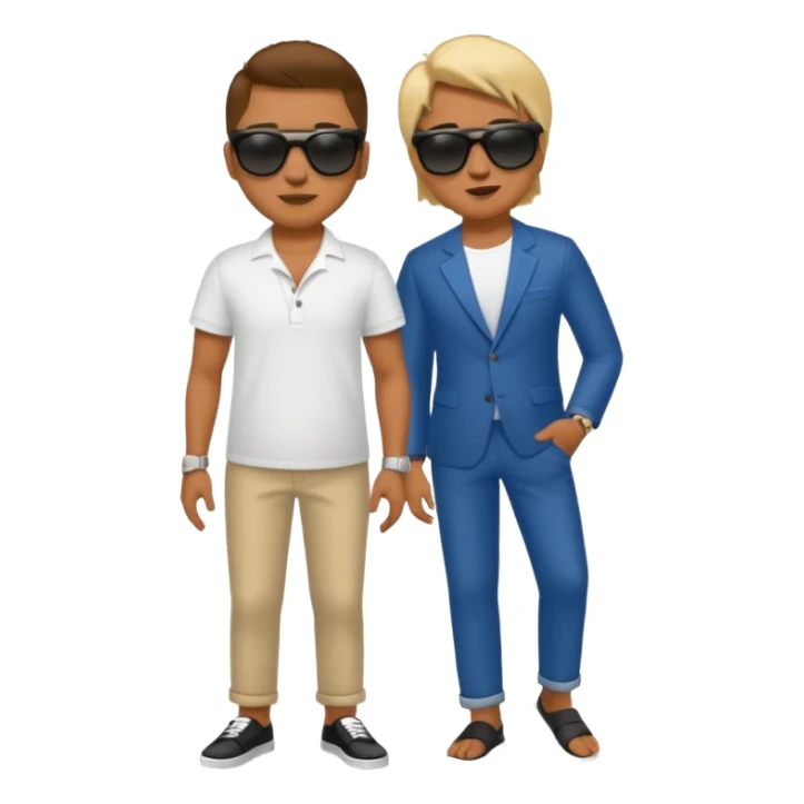full body famous singer wearing sunglasses sticker