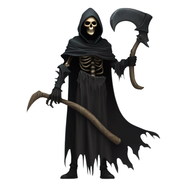 grim reaper scary  sticker