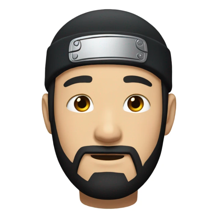 Naruto With Black hair and Black beard , jonin west  sticker