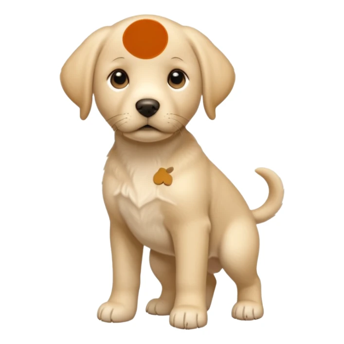 beige labrador puppy, fulld body. 4 year old sticker