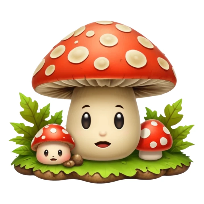 woodland spirit lying on mushroom exhausted sticker