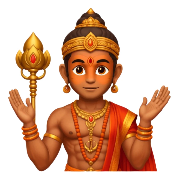 Hanuman ji god giving blessings with his on hand sticker