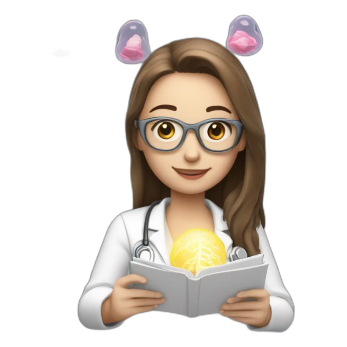 Biomedical-Engineer-studying-hologram-3d-model-of-breast sticker