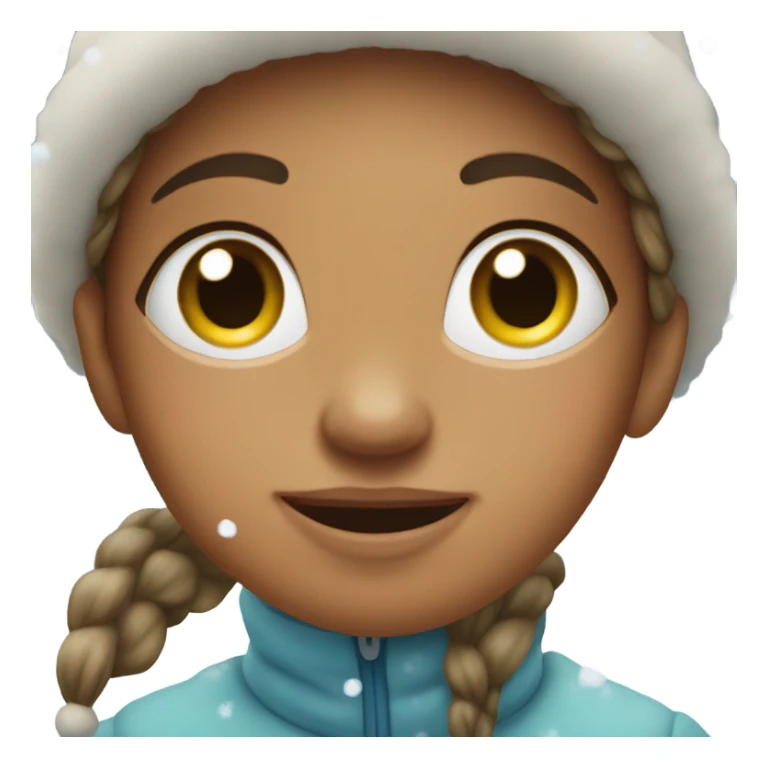 A little girl in the snow sticker