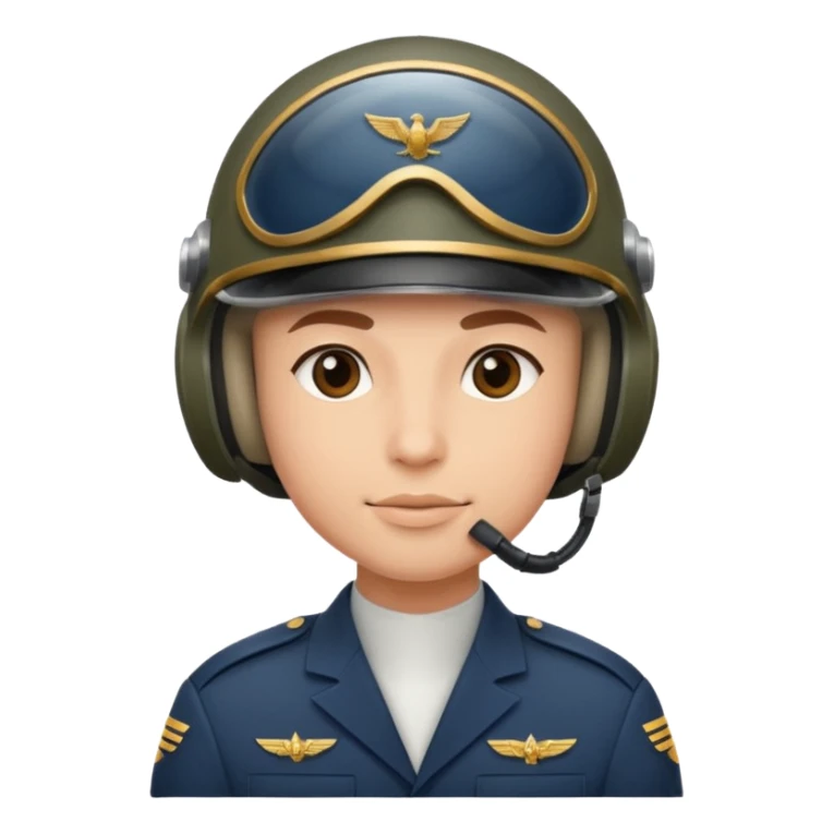 a military pilot in an aviation helmet and a modern uniform. maximum quality sticker