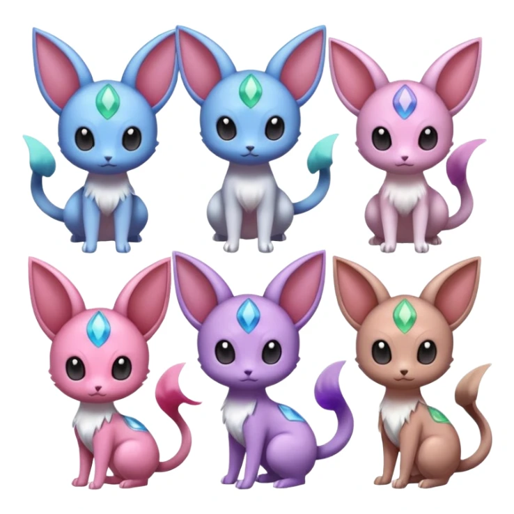 Espeon-Meloetta-Mew-Minccino-Delcatty-Pachirisu-fusion sticker
