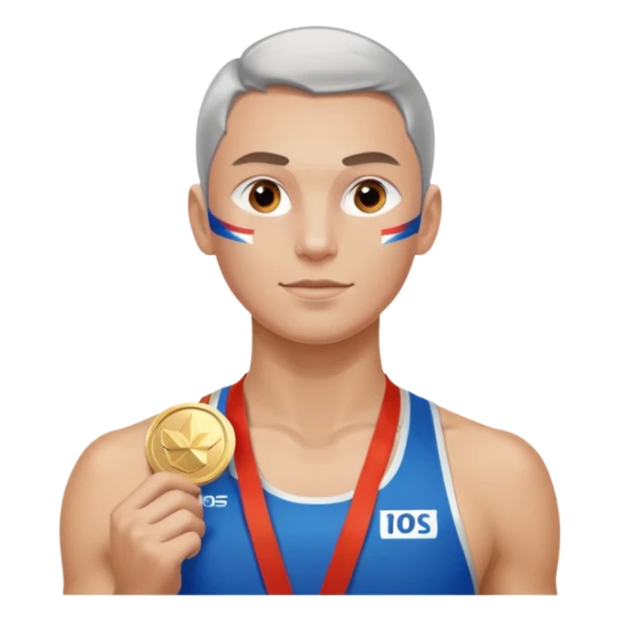 russia sport silver medal sticker