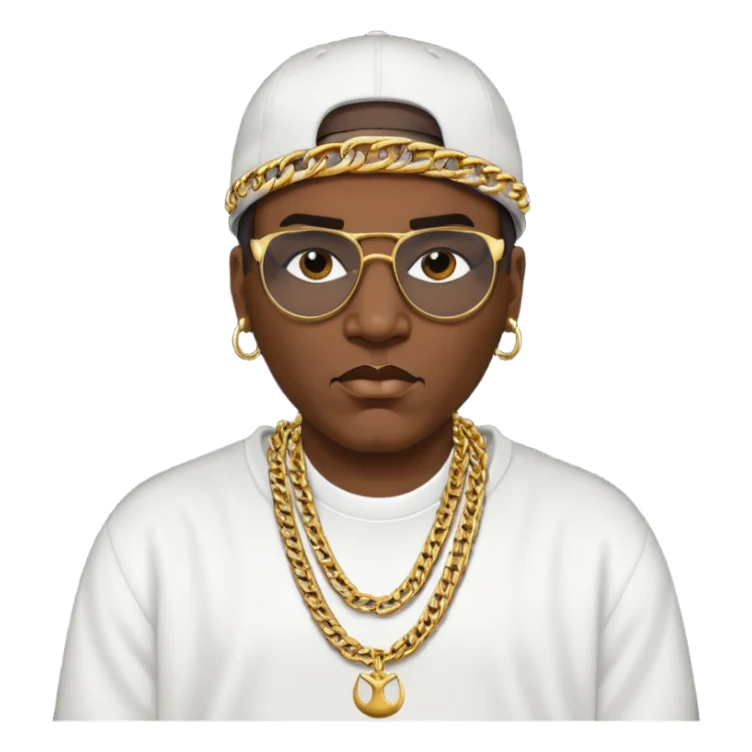 Kool Moe Dee, Rapper (b.1962) with dark brown hair sticker