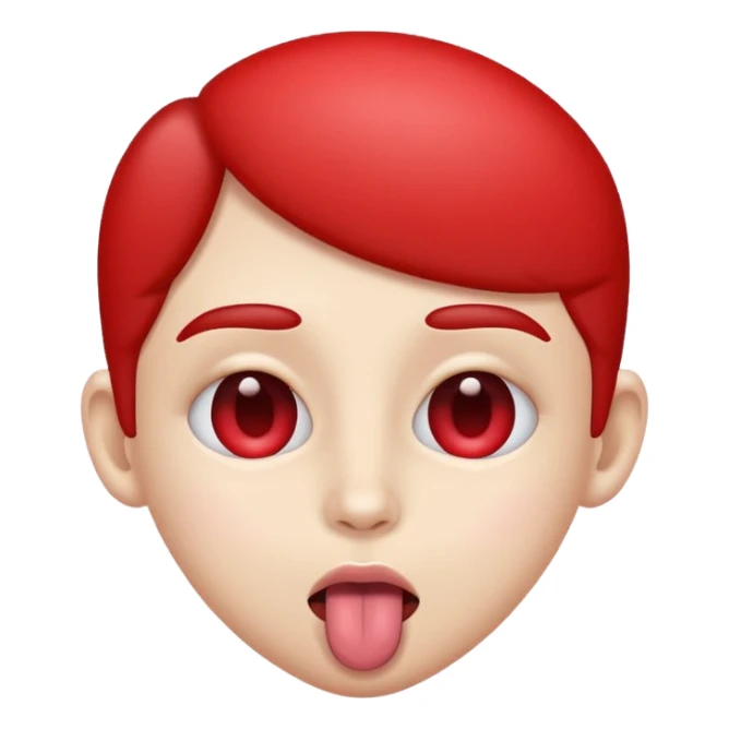 heart eyes with tongue sticking out  sticker