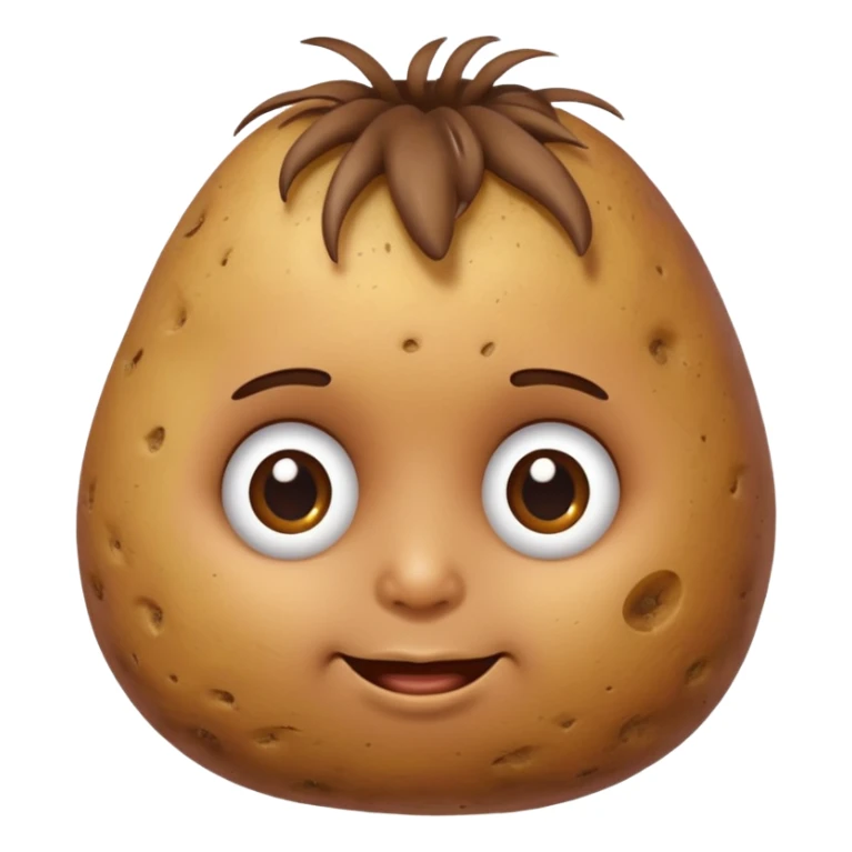 Potatoe holding hair sticker