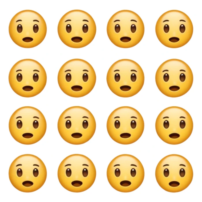 correct but do it in sets of 16 emotions sticker