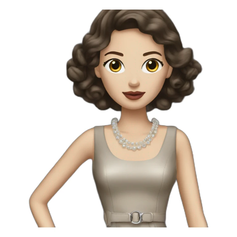 Brunette lady Dior dress  sticker