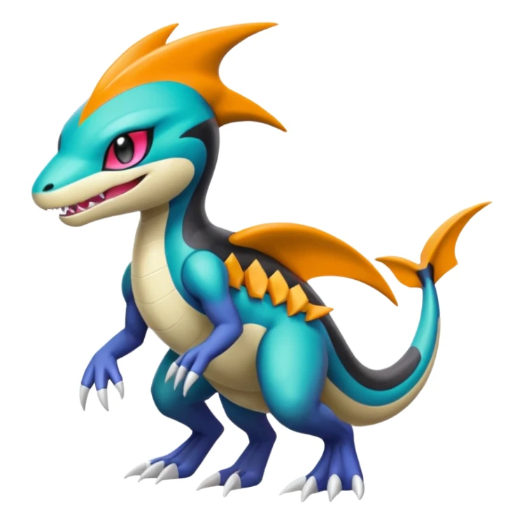 Meloetta-Garchomp-Pokémon-Fakémon-fusion-hybrid-creature sticker