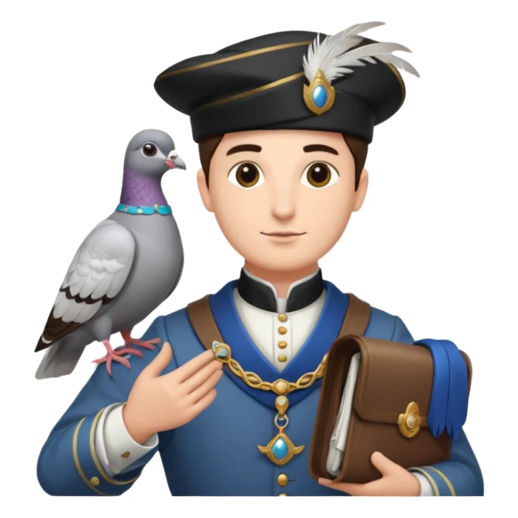 Lord sending another lord a carrier pigeon sticker