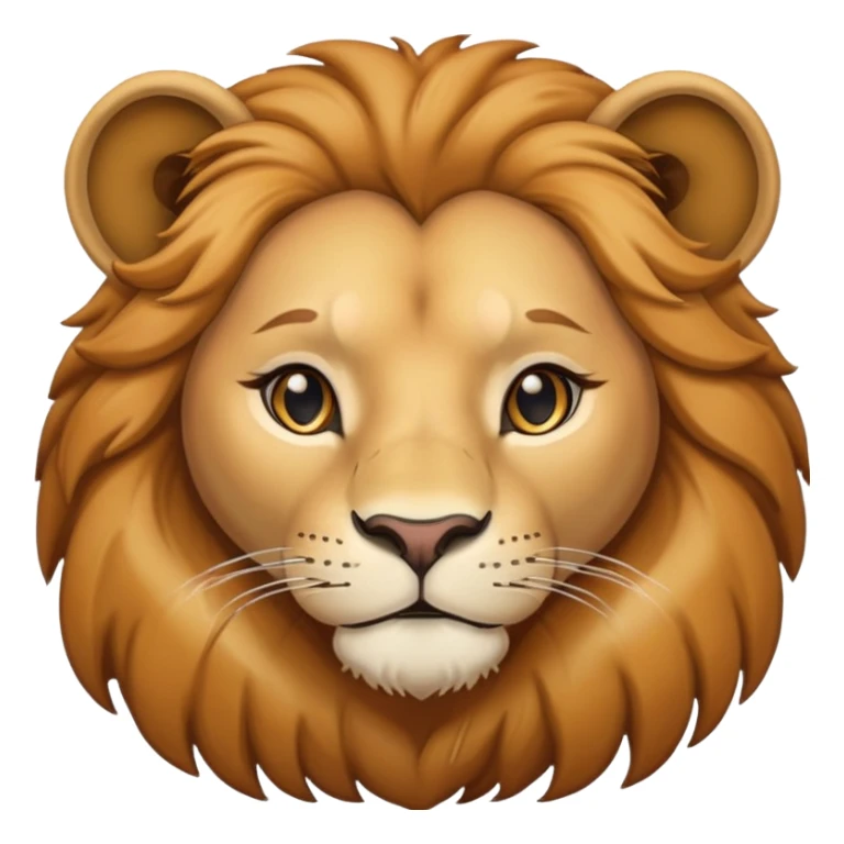 neutral headshot of a confident female lion sticker