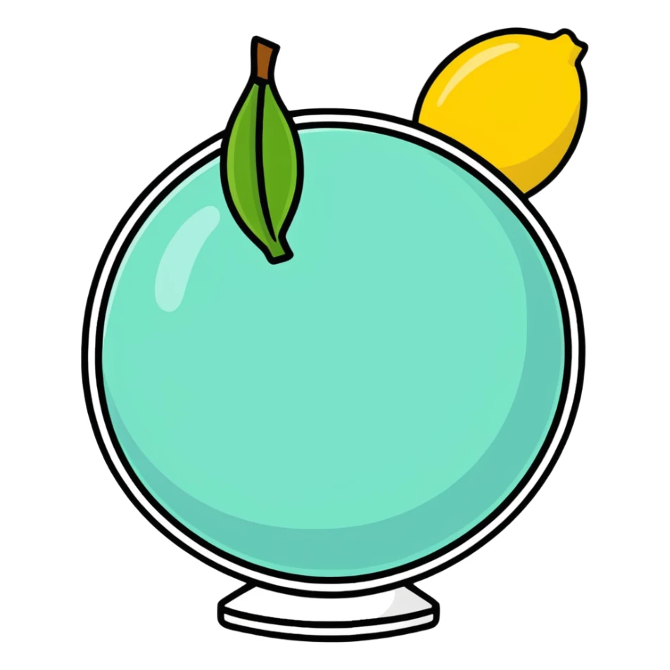 Globe in the shape of a lemon sticker