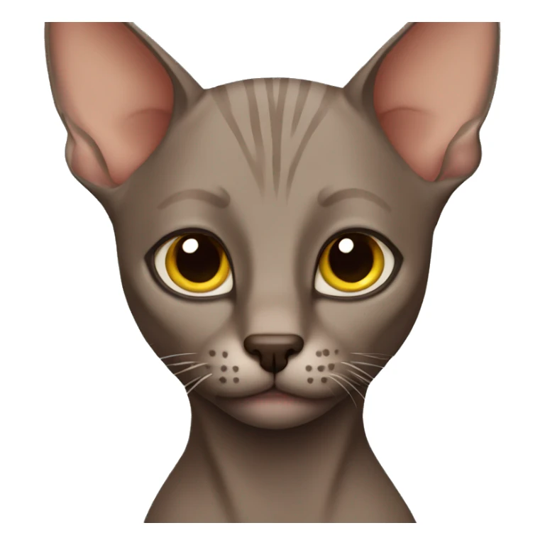 Brown hairless cat sticker