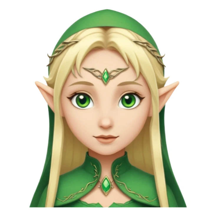 Una hermosa elfa rubia de ojos verdes sticker