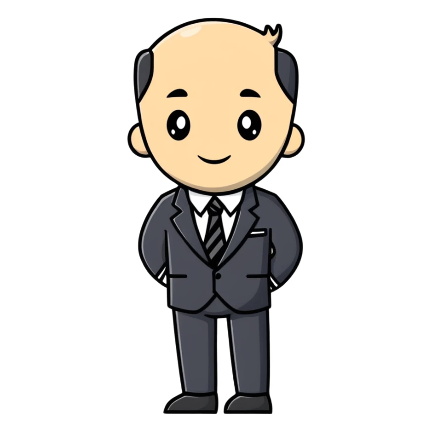 man wearing a suit with black horizontal stripes sticker