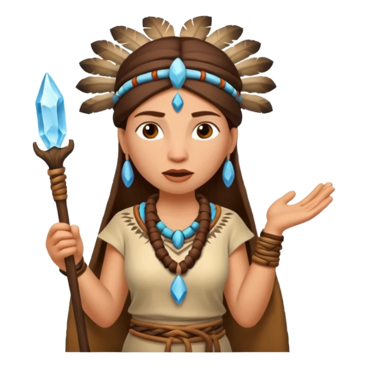 woman shaman, ice age sticker