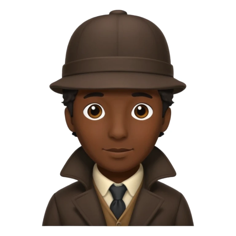 Sherlock Holmes wearing a deerstalker hat in silhouette sticker