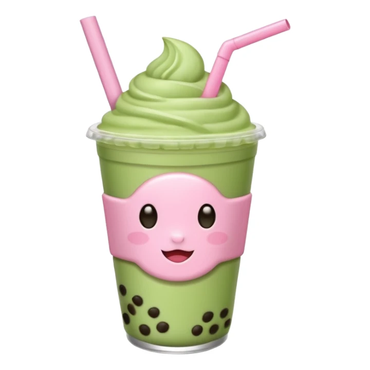 Baby pink matcha boba sticker