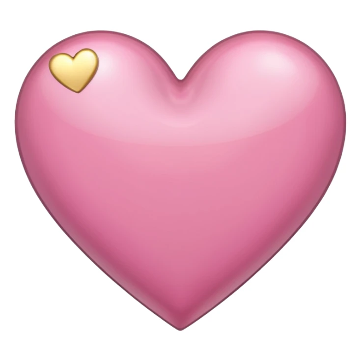 A half pink heart and half golden heart emoji sticker