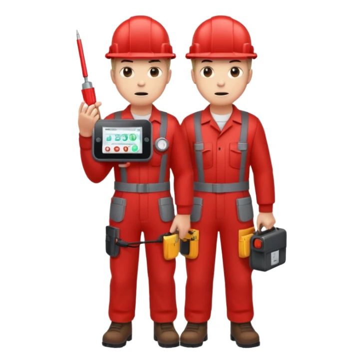 full bady red electrshn badass holding meltmeter sticker