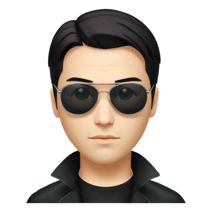 neo on sunglasses from matrix movie sticker