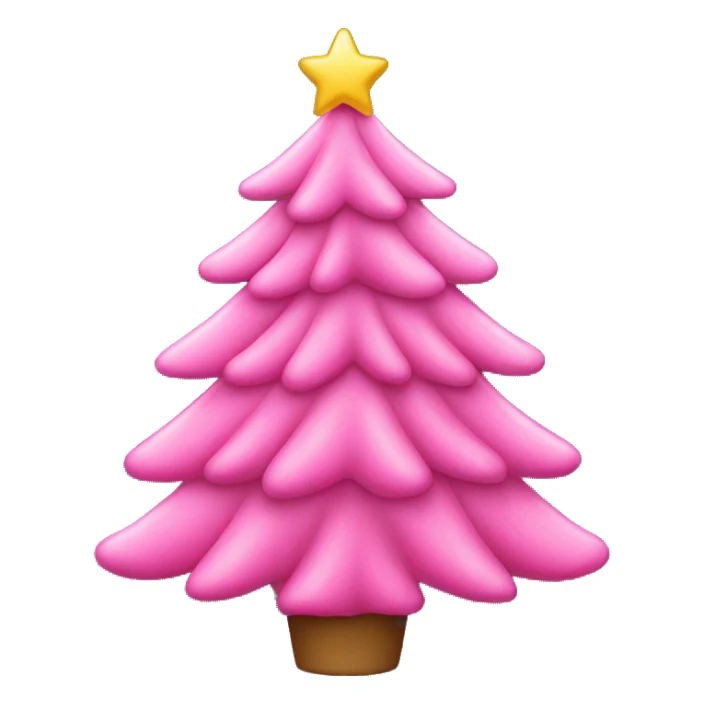 Pink Christmas tree sticker