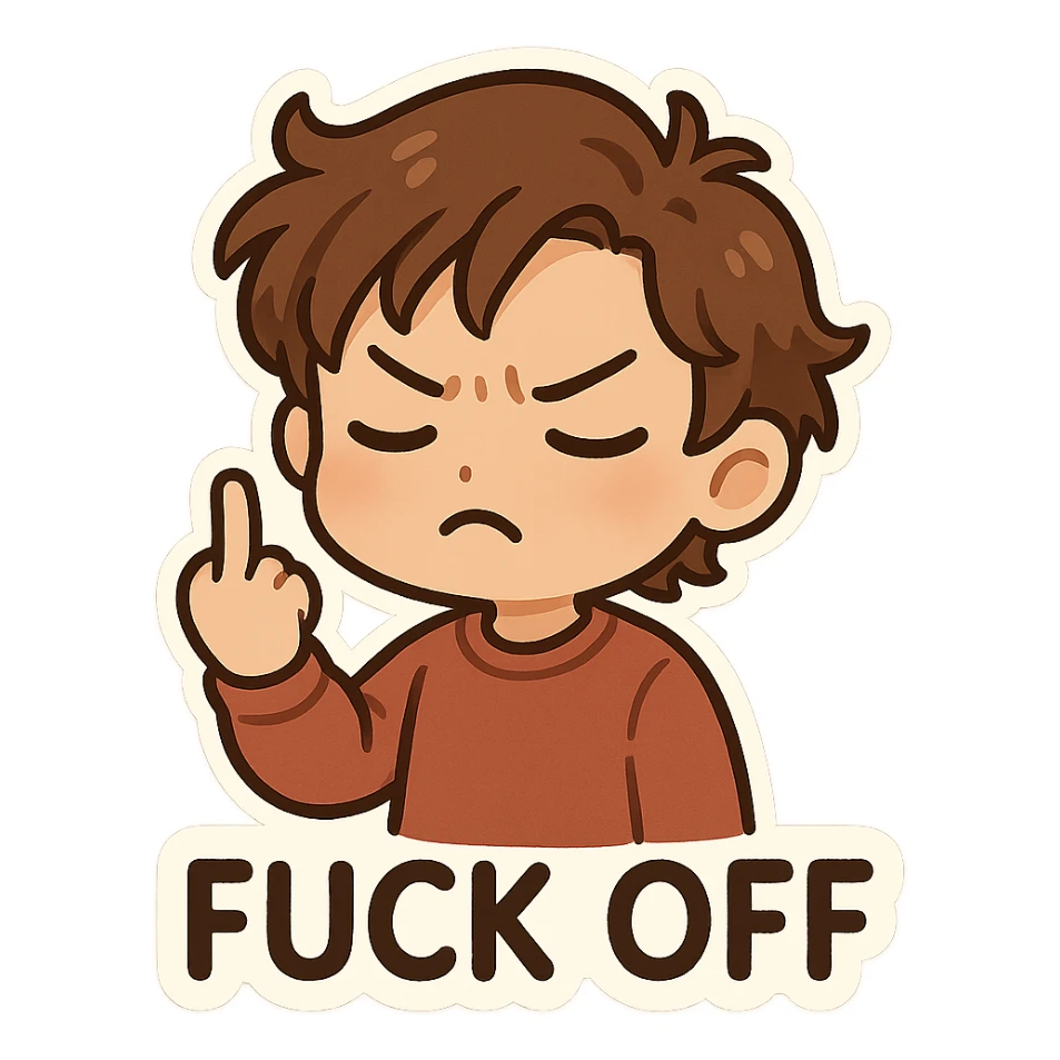 Fuck off sticker sticker