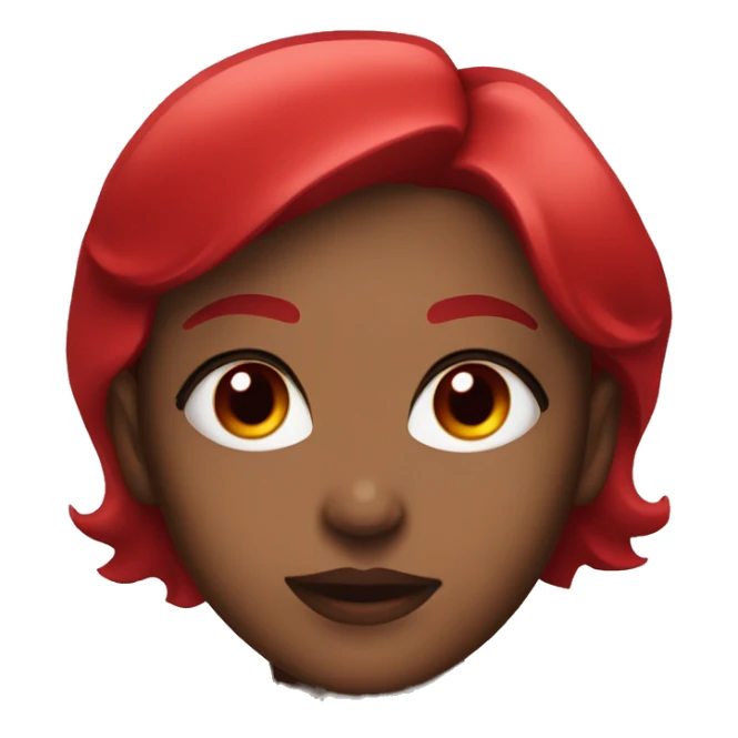 A girl with red eyes and red twin drills sticker