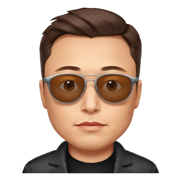 Elon musk With sunglasses looking at you sticker