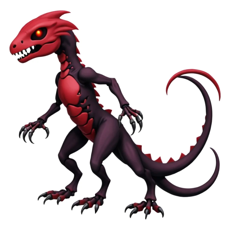 Evil Spooky Salandit-Duskull-Noibat-Fakémon-hybrid-creature (full body)  sticker