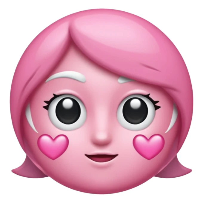  Coração metade rosa e metade branco emoji sem borda  sticker
