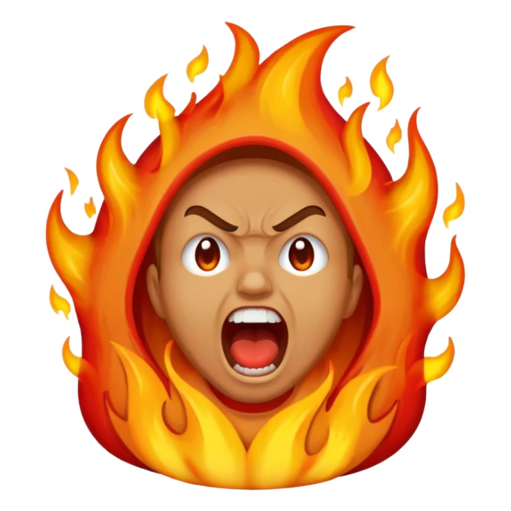 person burning in the pits of hell sticker