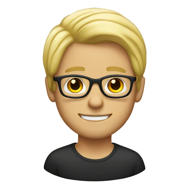 blond man in glasses sticker