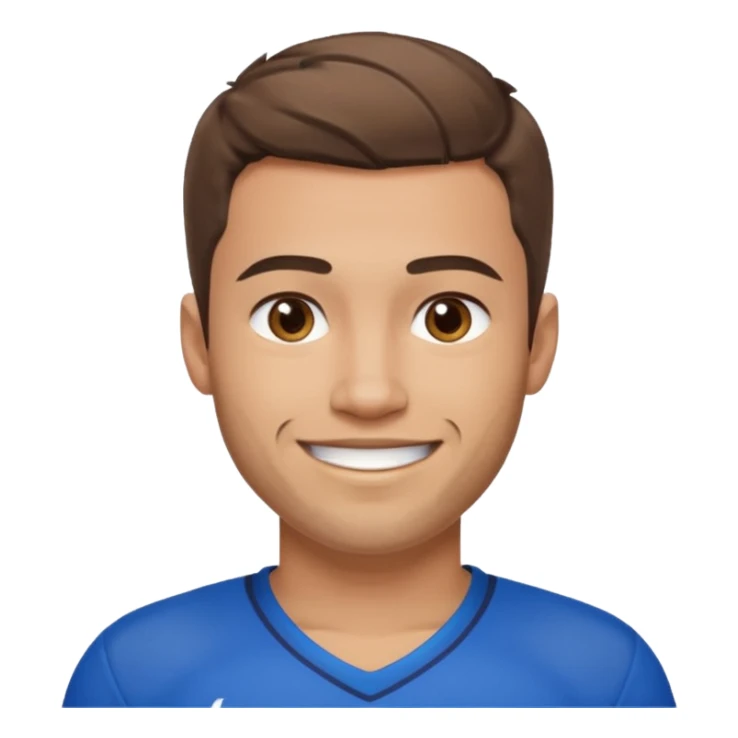 ["Light-skinned male, short brown hair, wearing a blue Warriors jersey."] sticker