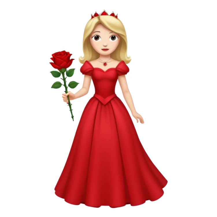 Red rose princess full body sticker
