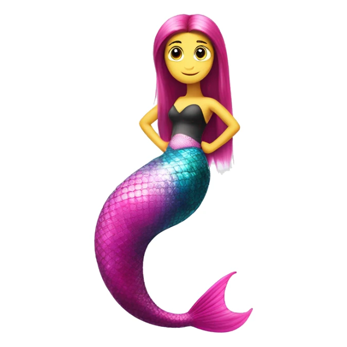 despicable me minion with one pink mermaid tail sticker