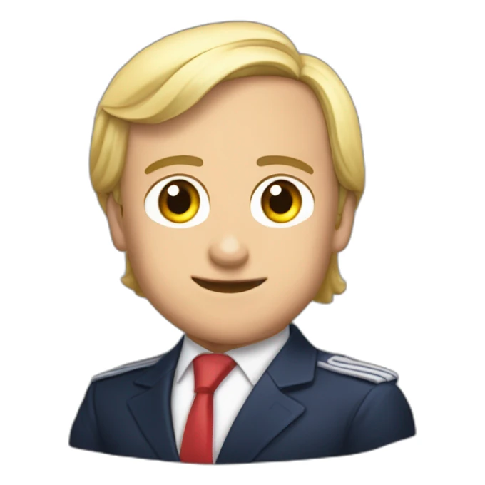 Macron qui tape marine le pen sticker