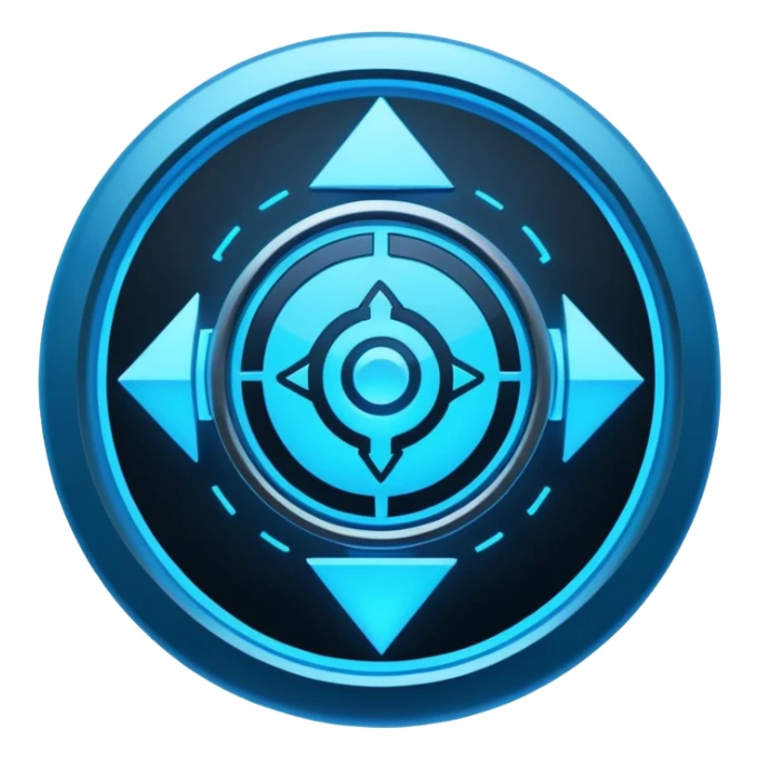 neon cyberpunk-themed icon representing insight sticker