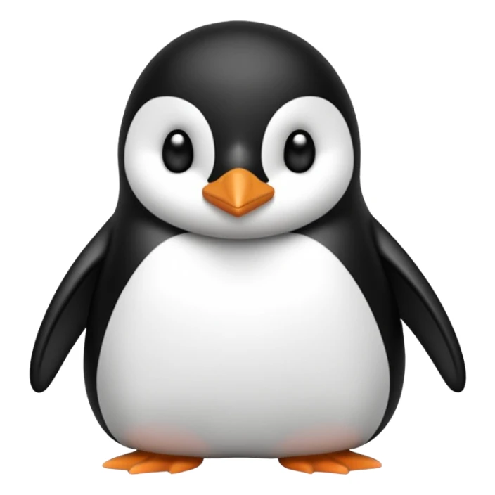 Crea un pinguino tierno con un lazo en forma de moñito sticker