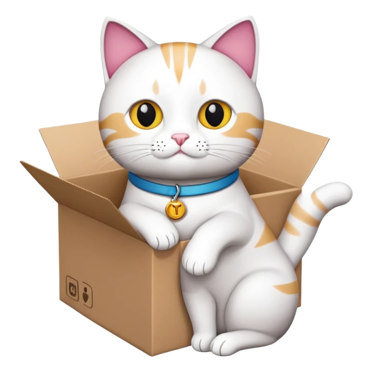 Carton Cat with TY INC logo on arms sticker