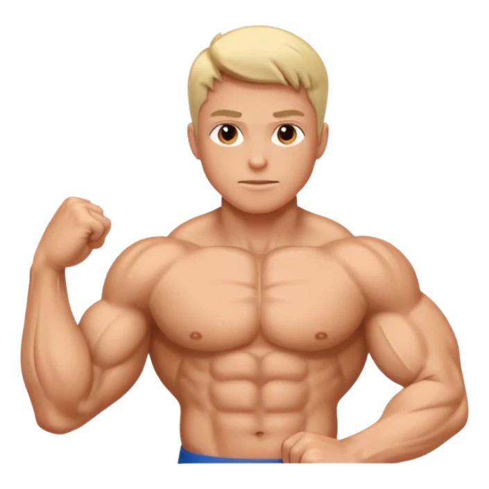 A person maintaining good health with good muscles sticker